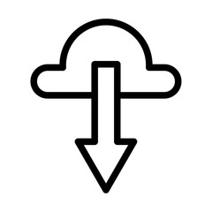 Obraz premium Download line icon