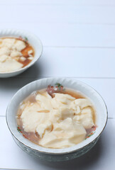 Douhua, Taiwanese Tofu Dessert Pudding or Soybean Soya Pudding