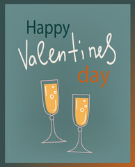 valentines day vector poster card