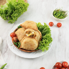 Kue Pastel or Jalangkote, Karipap Pusing. Asian Typical Snack made from Fried Pastry
