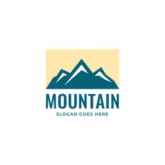 Naklejka premium Mountains logo design vector template