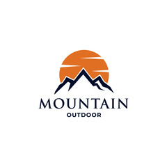 Mountains logo design vector template