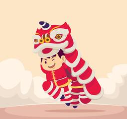 Chinese Barongsai Illustration