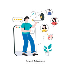 Brand Advocate Flat Style Design Vector illustration. Stock illustration