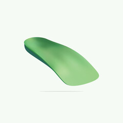 Orthopedic insoles in blue color isolated on white background. Insoles for a comfortable and healthy walk.