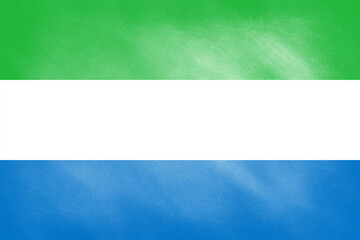 The flag of Sierra Leone on a retro background