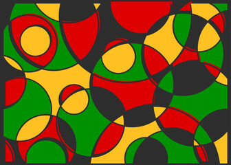 Fototapeta premium Abstract background with colorful overlapping circles pattern