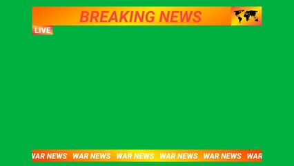breaking news live animation with yellow and red colour. news and live event related concept.