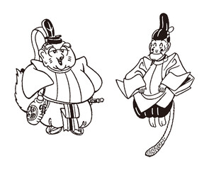 秀吉,家康,サル,タヌキ