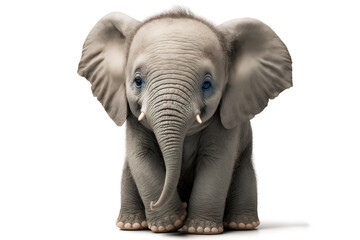 Obraz premium Süsser kleiner Baby Elefant, 3d Rendering