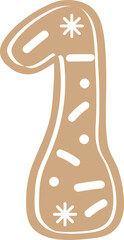 Cute Cookie Alphabet Letter Number 1.svg