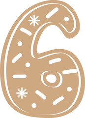Cute Cookie Alphabet Letter Number 6.svg