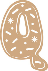 Cute Cookie Alphabet Letter Q.svg