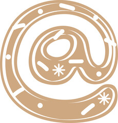 Cute Cookie Alphabet Letter Symbol At Sign.svg