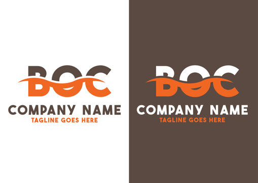 Letter BOC logo design template, BOC logo