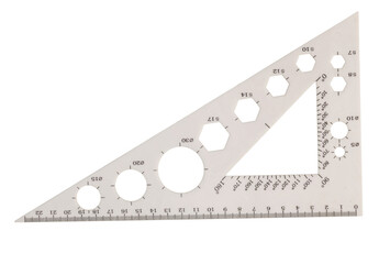 School tools. Vintage Mathematical ruler