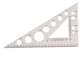 School tools. Vintage Mathematical ruler