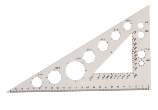 School tools. Vintage Mathematical ruler