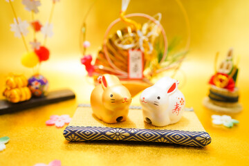 うさぎ年の年賀状素材（2023年卯年）