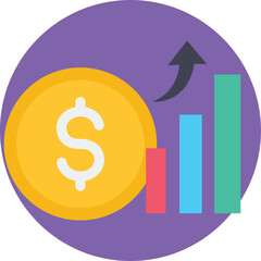 Income Growth Vector Icon
