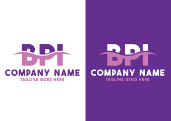 Naklejka na ściany i meble Letter BPI logo design template, BPI logo