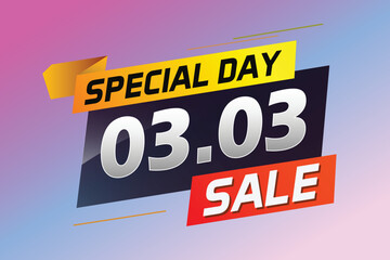 special day 03 03 word concept vector illustration with megaphone and 3d style, landing page, template, ui, web, mobile app, poster, banner, flyer, background, gift card, coupon, label, wallpaper