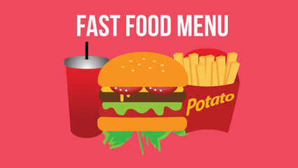 Fast food menu vector free