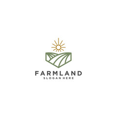 farmland logo template in white background