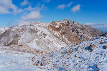 冬　那須岳登山　雪景色