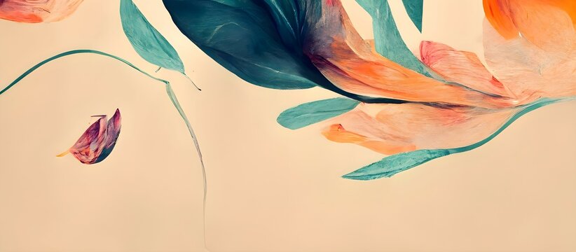  Organic floral wallpaper. Abstract background illustration