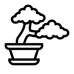 bonsai line icon