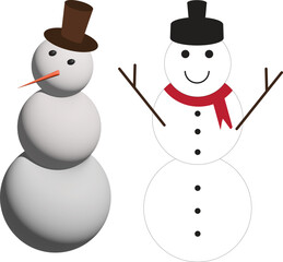 3d  snowman
