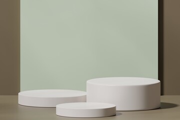 Scene with a podium for product presentation, 3d rendering
