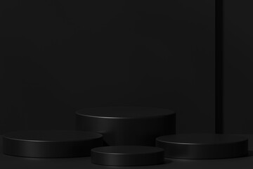 Scene with a podium for product presentation, 3d rendering