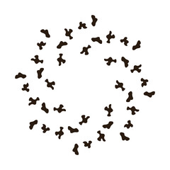 Fototapeta na wymiar Dalmatian black spots in form of frame with space