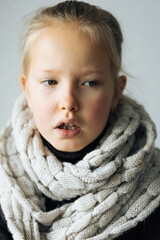 fatigue, portrait of a child