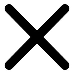 Obraz premium cross glyph icon