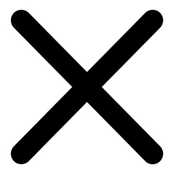 cross glyph icon