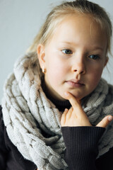 thoughtfulness, portrait of a child