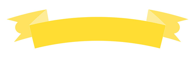 Ribbon vector banner for opening school college company business YELLOW 