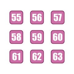 Numeric icon vector design templates