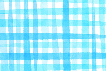 背景素材_水彩チェック_青