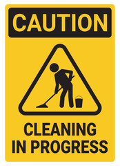 Cleaning in Progress Sign Vector