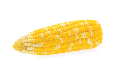 Sweet corn isolated on white background.