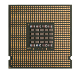 Classic digital computer processor microchip