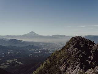 Fototapeta na wymiar 赤岳から見る富士山