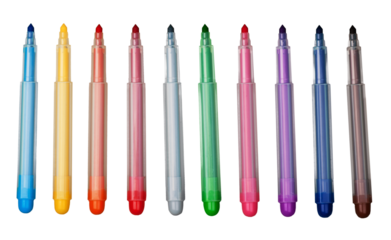 Many different colorful marker set