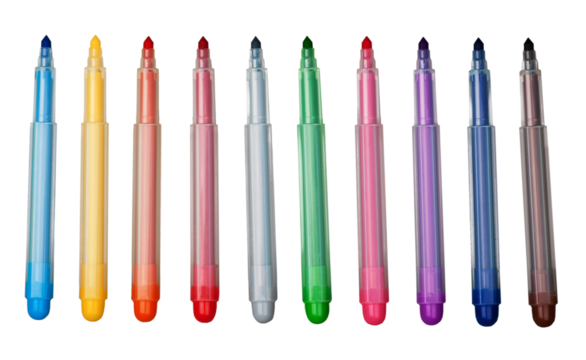 Many different colorful marker set