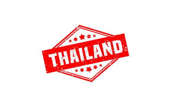 THAILAND rubber stamp with grunge style on white background
