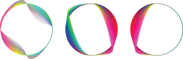 Vector Illustration .Fluid gradient. Circle Logo . Colorful frame template .Design element . Abstract liquid shape .